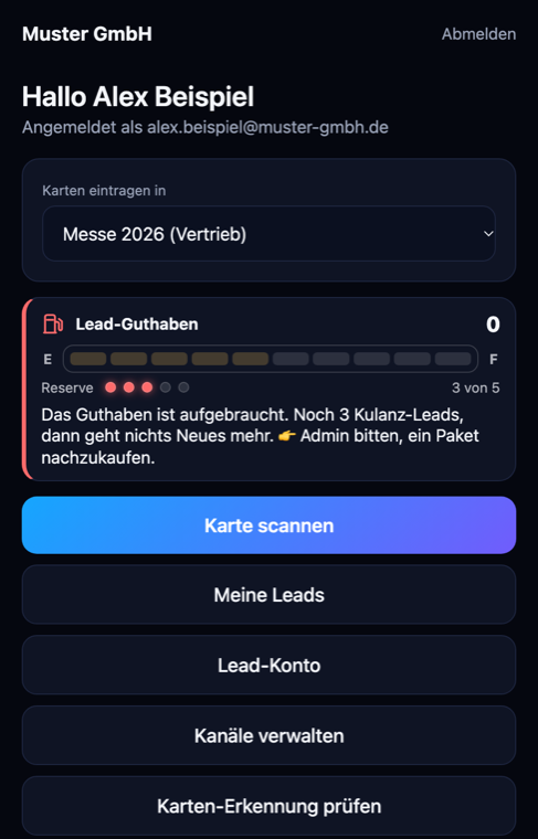 Tankanzeige auf Reserve